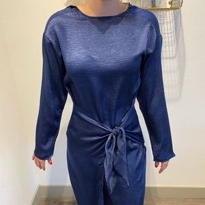 SILKY BLUE DRESS